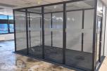 Glass vegger + glass dør Komplett kontor