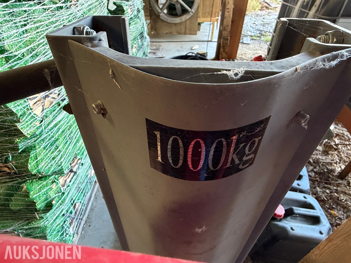 Høytløftende jekketralle 1000kg kapasitet / 90cm løftehøyde