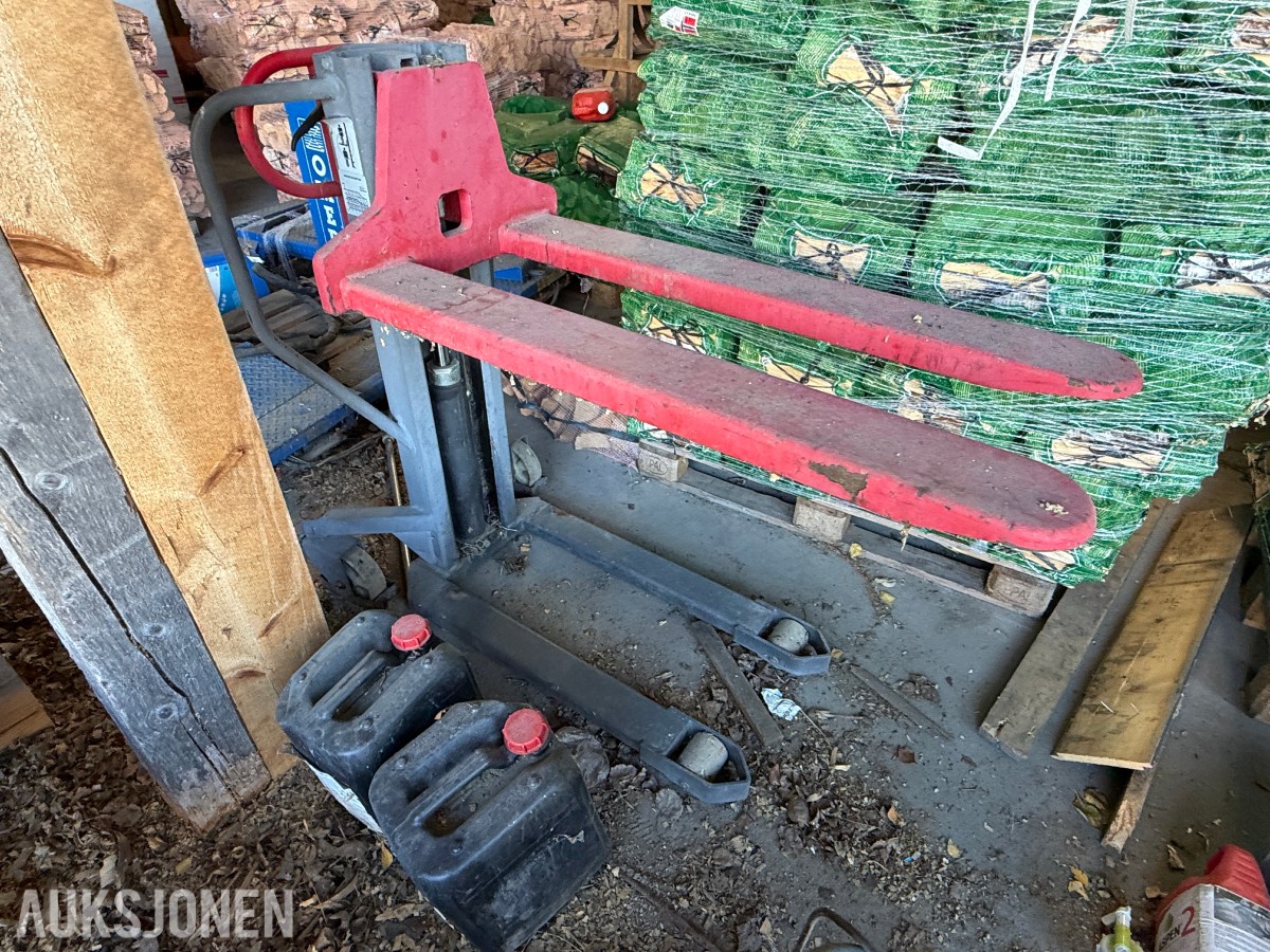 Høytløftende jekketralle 1000kg kapasitet / 90cm løftehøyde