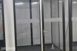 Glassvegg med glassdør – bredde 220 cm, høyde 270 cm