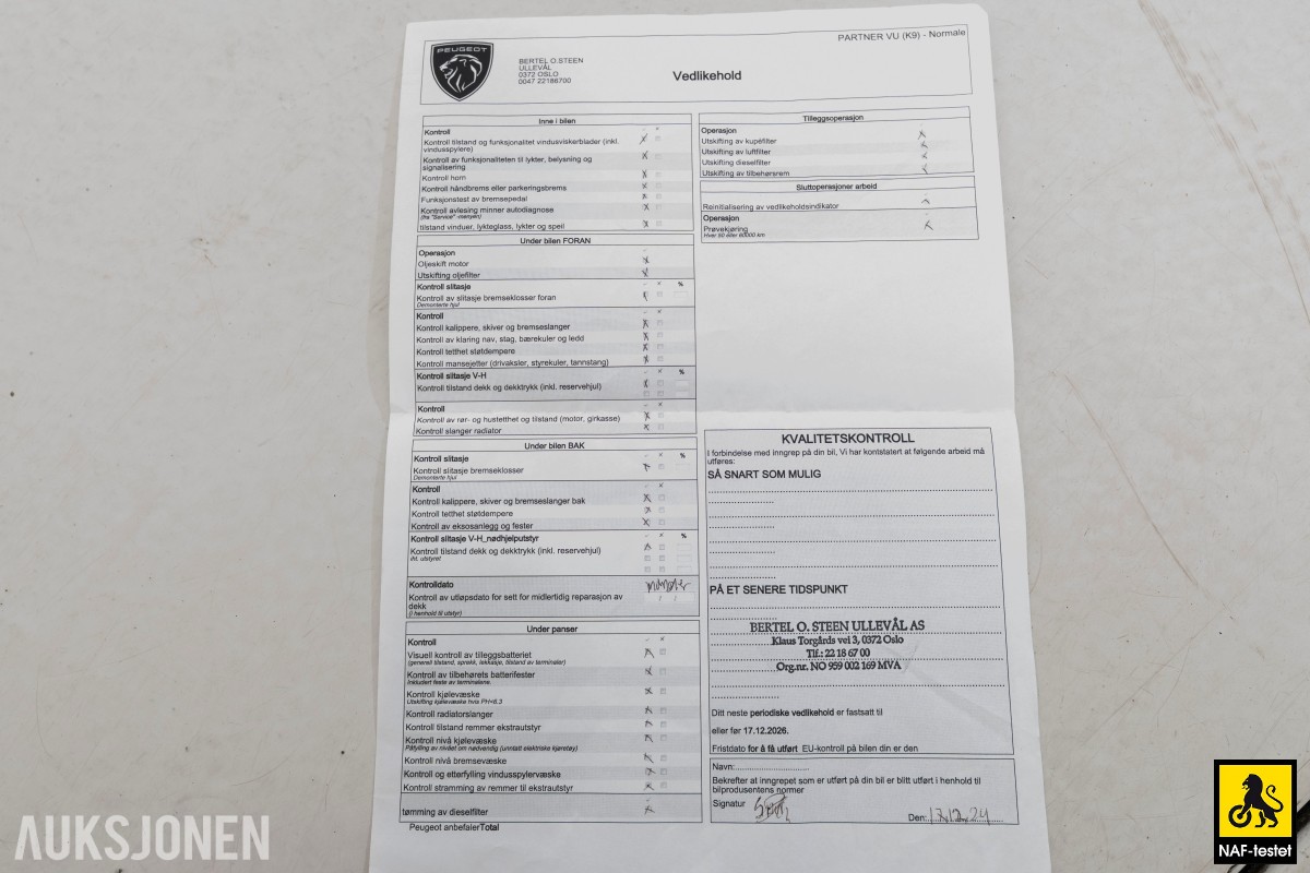 2021 Peugeot Partner 1,5 D 130HK L2 AUT CRUISE SKYVEDØRER PARK.SENSORER