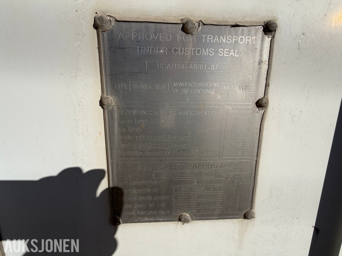 2007 40' High Cube kjøle-/frysecontainer – Thermo King MAGNUM-924