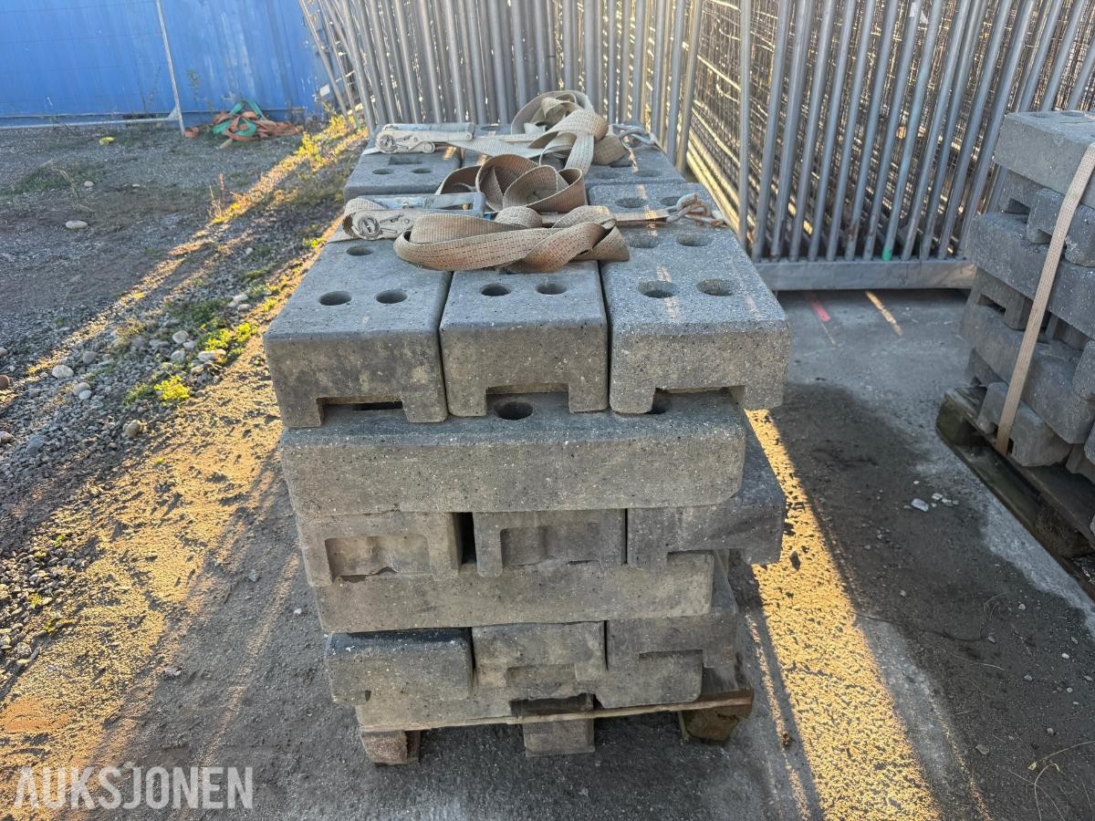 Byggegjerder med føtter, 30 stk.