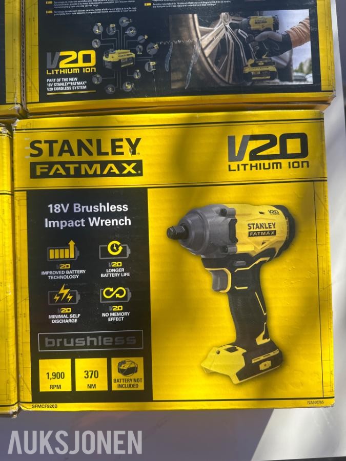 Stanley SFMCF920B - Batteridrevet muttertrekker, 4 stk