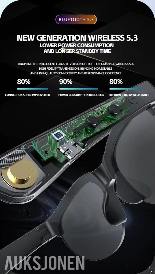 SAMLEPAKKE MED HELE 128 SOLBRILLER, INKLUDERT 10 BLUETOOTHBRILLER