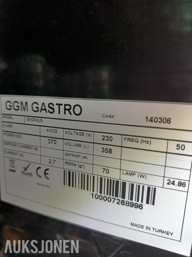 2 stk GGM Gastro kjøleskap – 345 L + 200 L