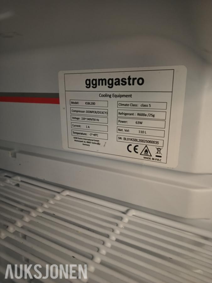 2 stk GGM Gastro kjøleskap – 345 L + 200 L
