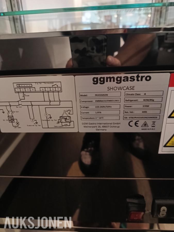 GGM Gastro PVH550S3N Panorama – 550 L kjølemonter