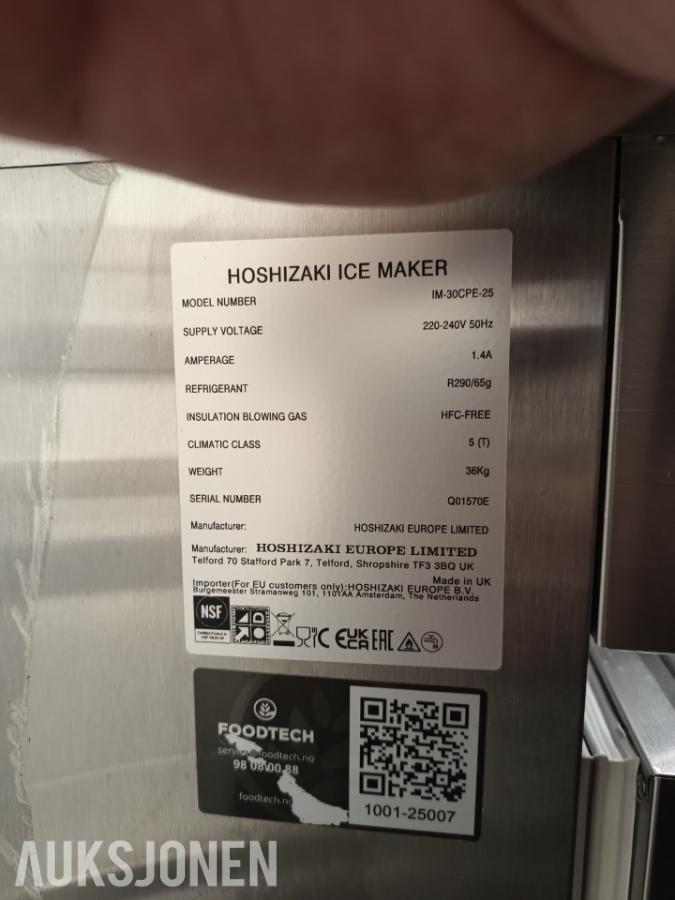 Hoshizaki IM-30CPE-25 – profesjonell isbitmaskin