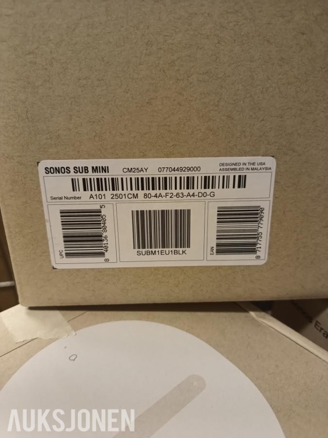 Sonos lydanlegg – 6 stk Era 100 + Sub Mini
