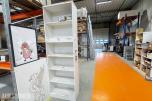 5 stk Lager / materialhyller med innhold