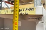 5 stk Lager / materialhyller med innhold