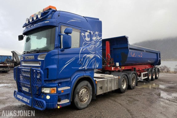 2008 Scania R560 6X4 Trekkvogn med 2007 Damm tippsemi selges samlet