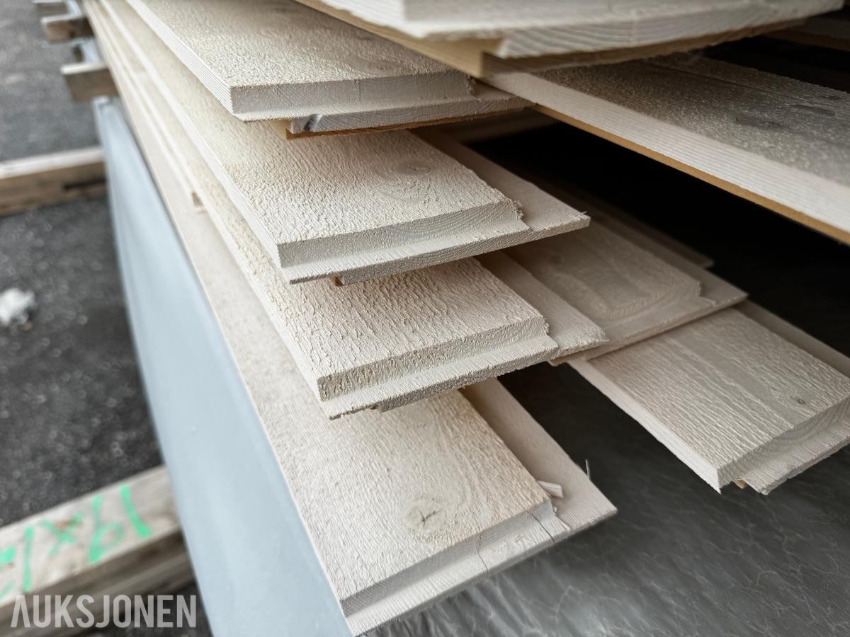 1 PAKKE KLEDNING DOBBELTFALS RETT 19X123 MM GRUNNET HVIT
