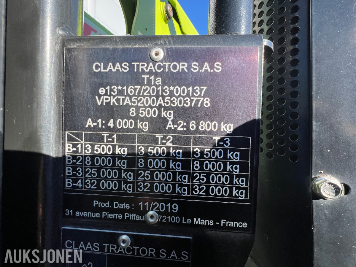 2021 Claas Arion 460- frontlaster, lite timer!