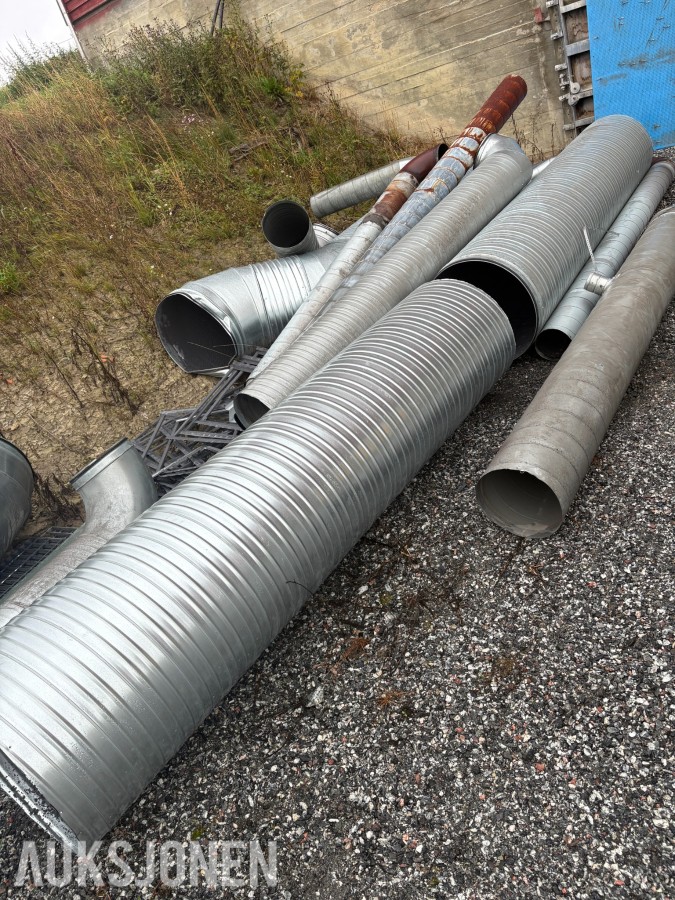 Parti med ventilasjonskanaler og deler