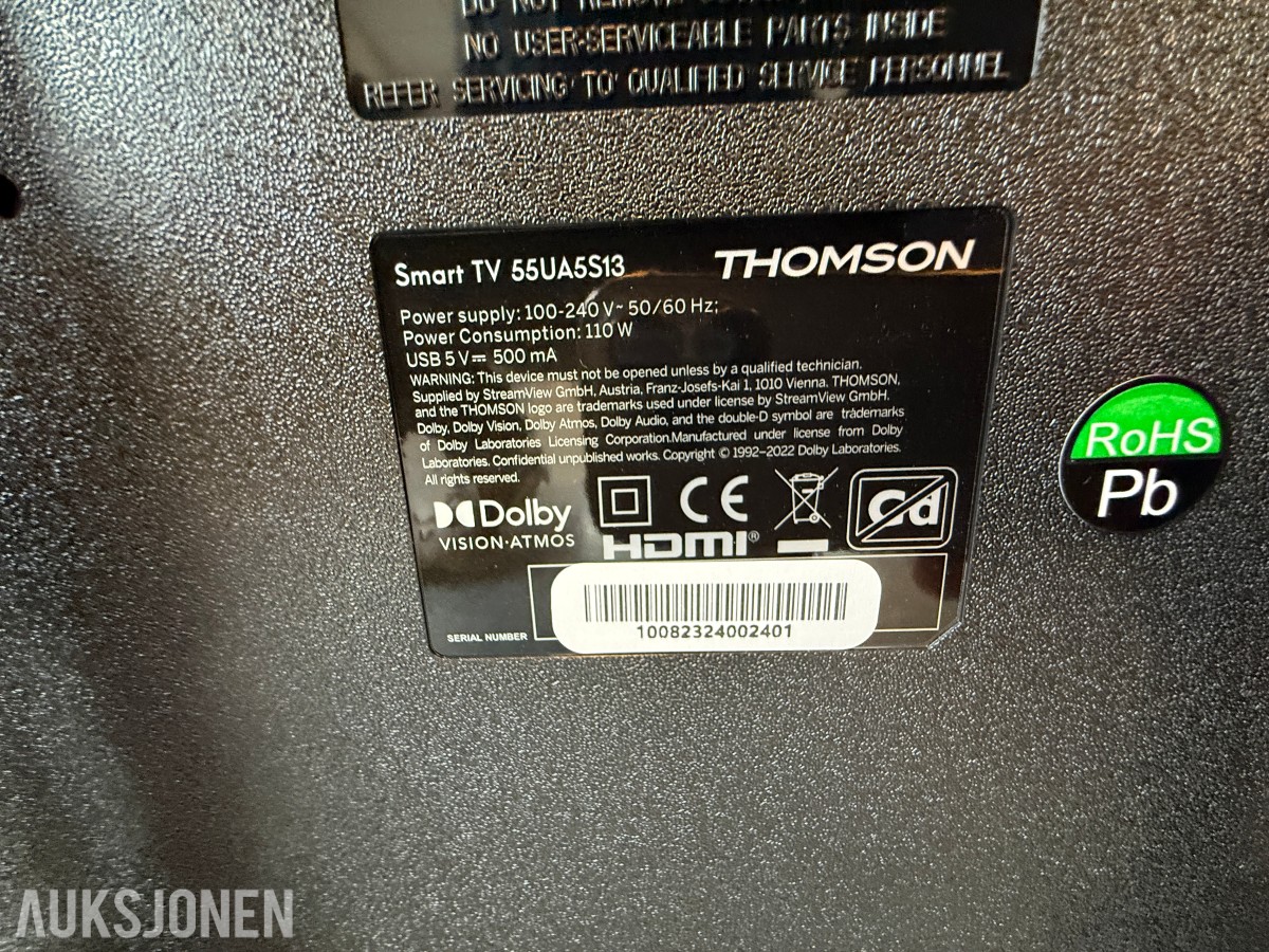Thomson 55" Smart TV 55UA5S13
