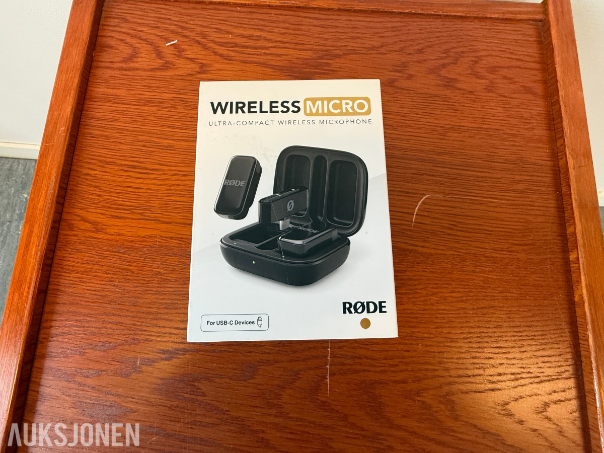 Auksjonstekst – RØDE Wireless Micro trådløst mikrofonsystem USB-C