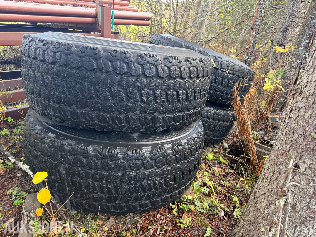 4 hjullasterdekk med felg til Cat 924