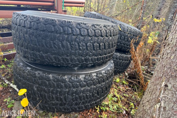 4 hjullasterdekk med felg til Cat 924