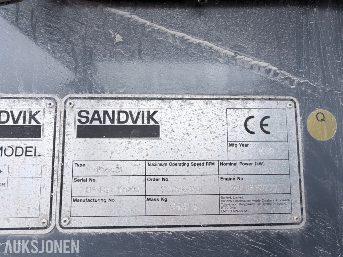 2019 Sandvik US440i mobil Spindelknuser – 1065 timer – radiostyring