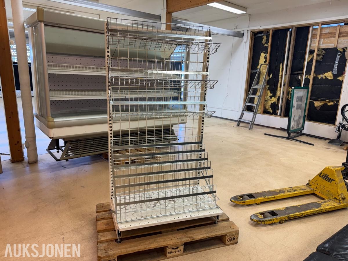 Butikkhylle / varehylle med netting