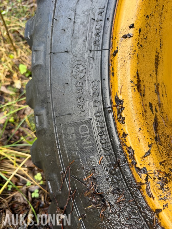 4 stk. Michelin hjullasterdekk på felg – 405/70 R2