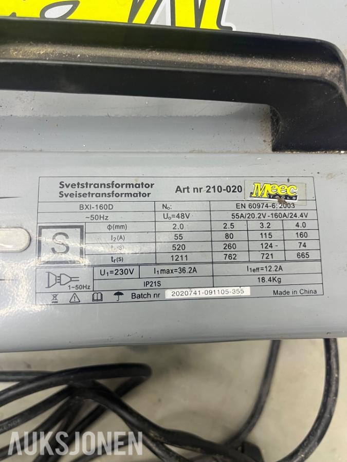 2003 Meec Tools AC 160A Sveiseapparat