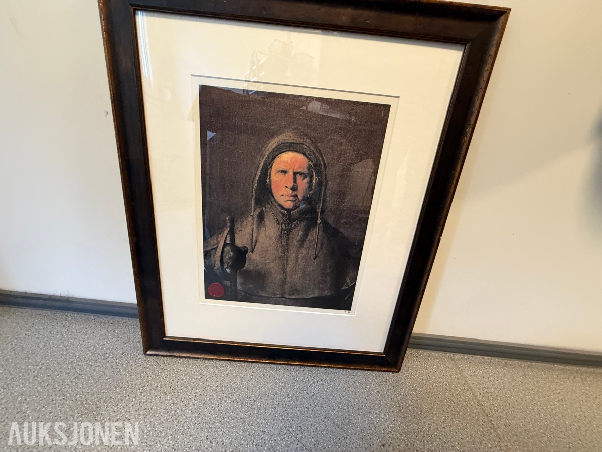 Odd Nerdrum – «Selvportrett som polfarer» – signert serigrafi
