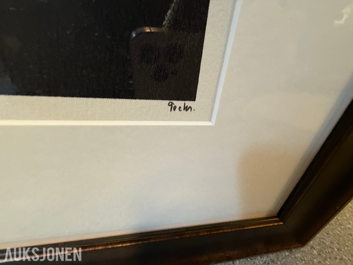 Odd Nerdrum – «Selvportrett som polfarer» – signert serigrafi