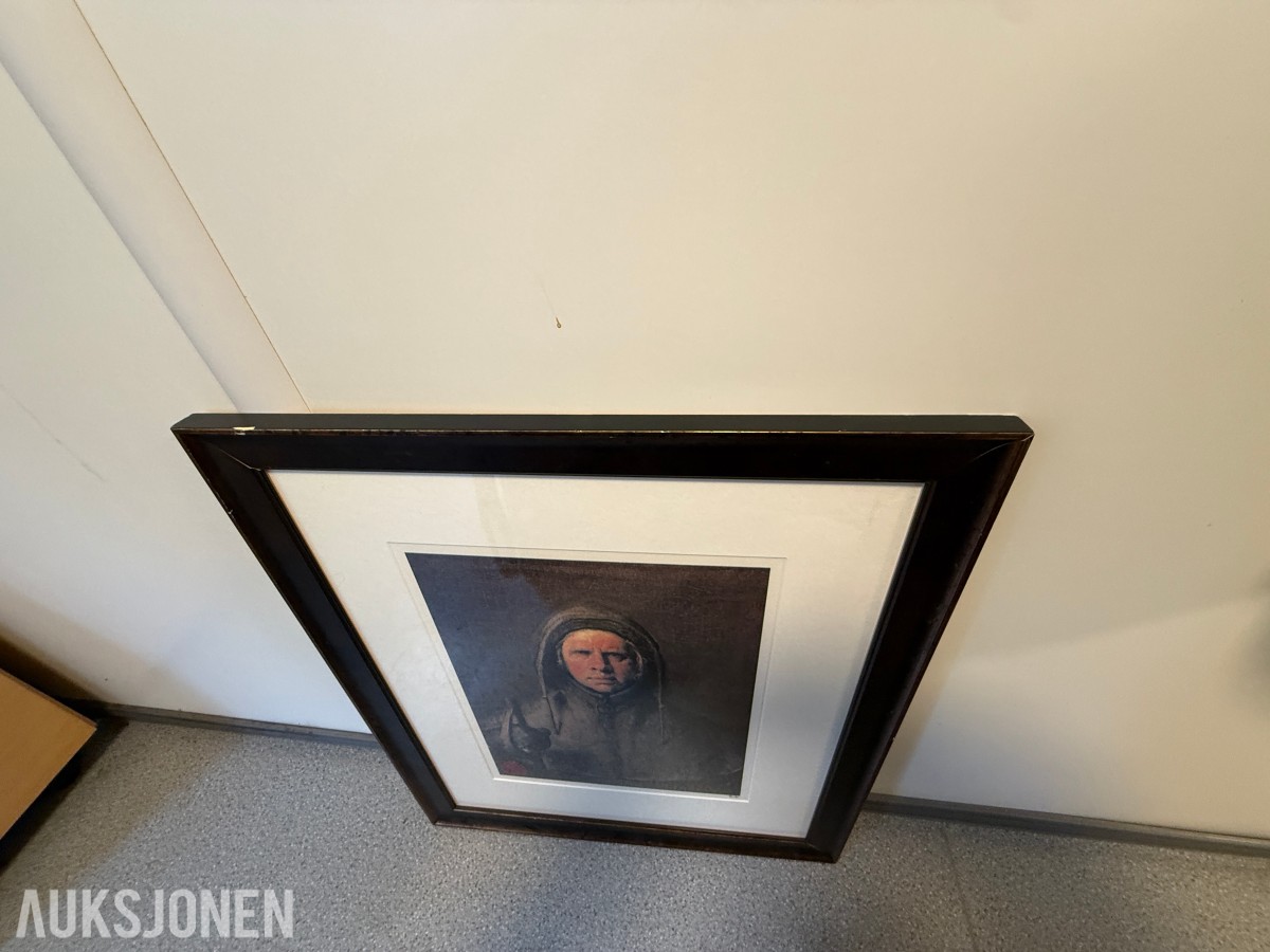 Odd Nerdrum – «Selvportrett som polfarer» – signert serigrafi
