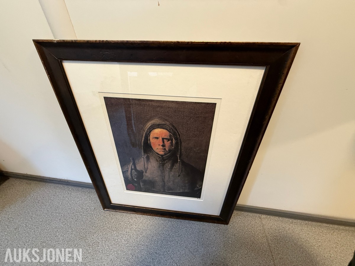 Odd Nerdrum – «Selvportrett som polfarer» – signert serigrafi