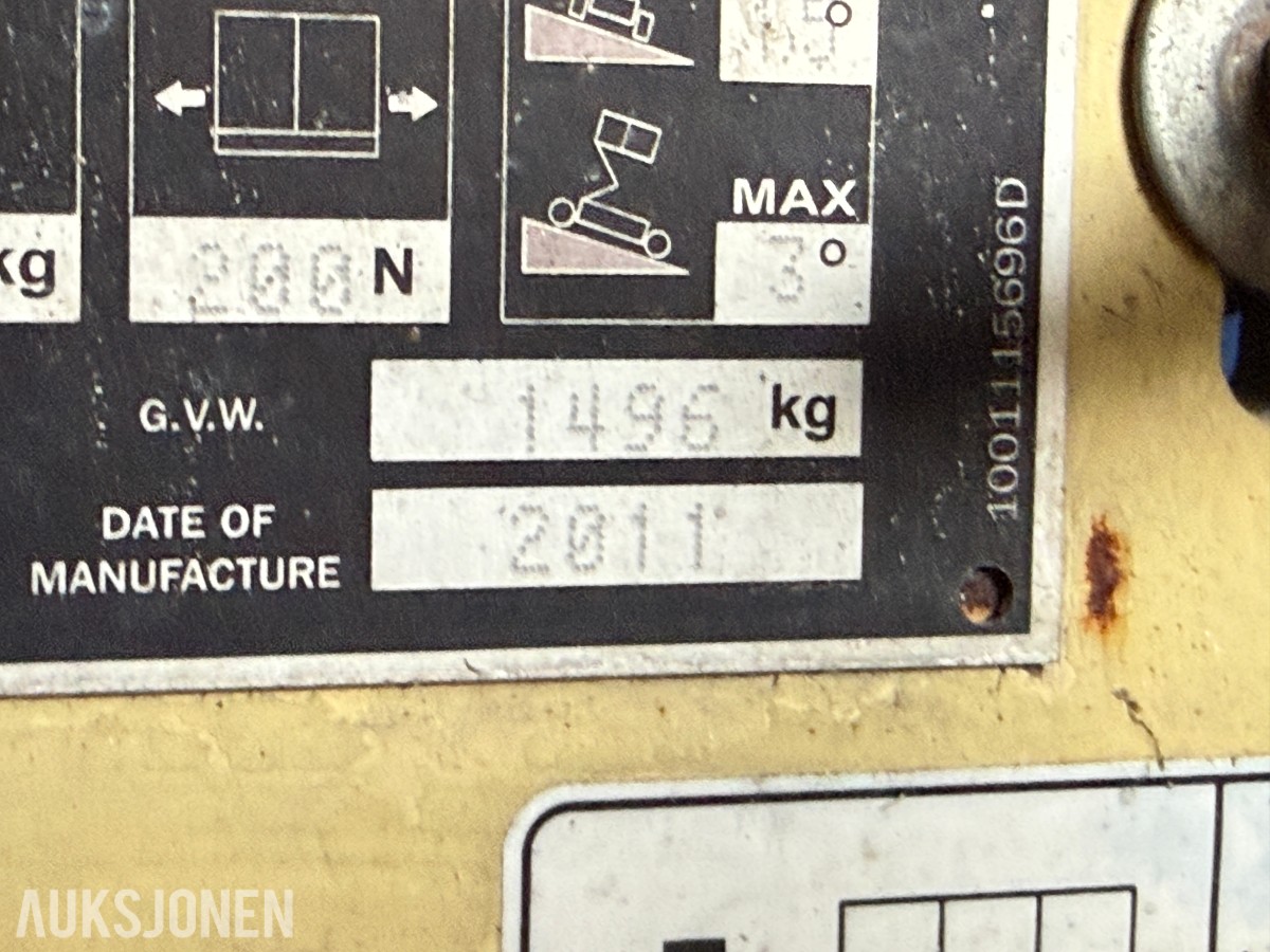 2011 JLG 1930ES sakseløft 7.72M