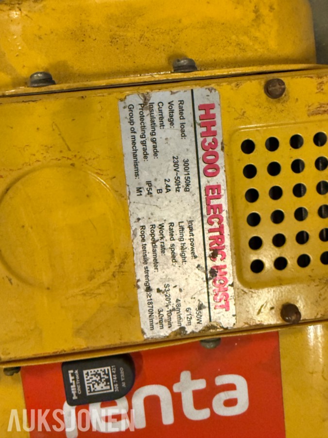 Vinsj 300KG elektrisk