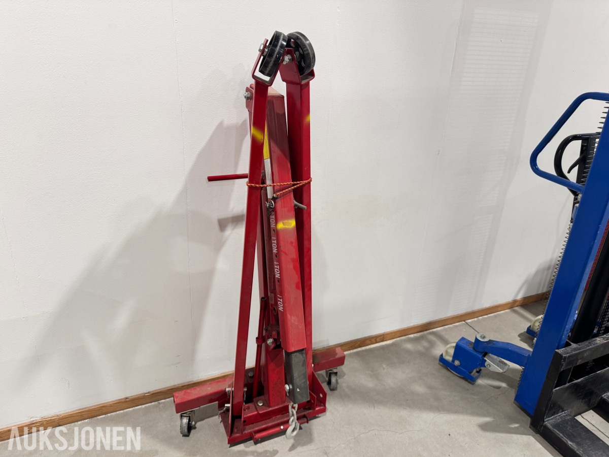 Elefant kran for verksted 1000 kg. Sammenleggbar