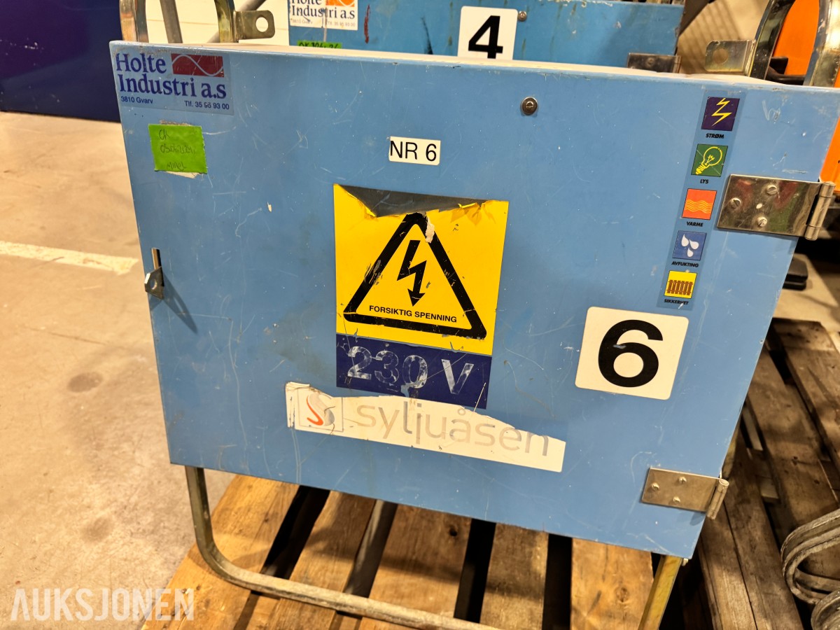 6 stk EL-sentraler byggestrøm skap 230 Volt