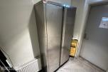 Novameta skap rustfritt stål 100x400x1980 mm med hyller