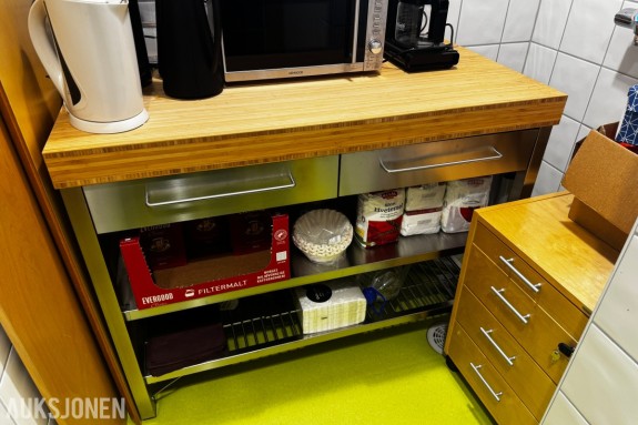 Benk Rustfritt stål med treplate