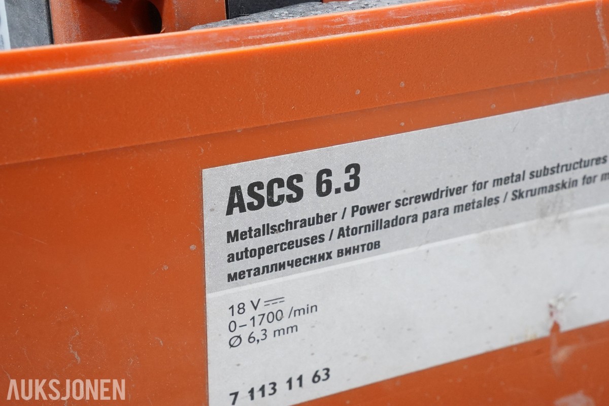 2 stk. Fein ASCS 6.3, Hilti HDM 330