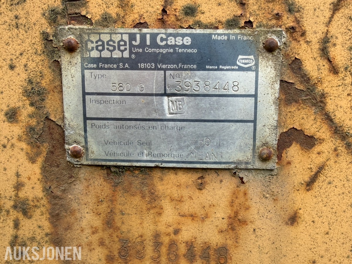 1985 Case 580G traktorgraver