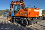 2013 Doosan DX140W-3 Hjulgraver, Engcon tiltrotator og pusseskuff