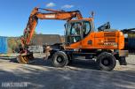 2013 Doosan DX140W-3 Hjulgraver, Engcon tiltrotator og pusseskuff