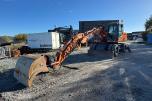 2013 Doosan DX140W-3 Hjulgraver, Engcon tiltrotator og pusseskuff