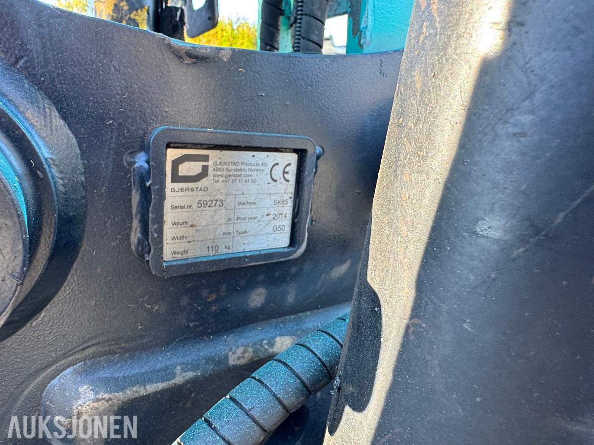 2014 Kobelco SK75SR-3E Gravemaskin, Leica maskinstyring, tiltrotator og skuff