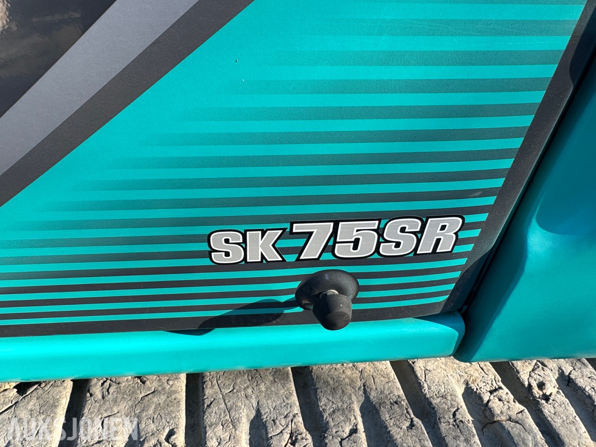 2014 Kobelco SK75SR-3E Gravemaskin, Leica maskinstyring, tiltrotator og skuff