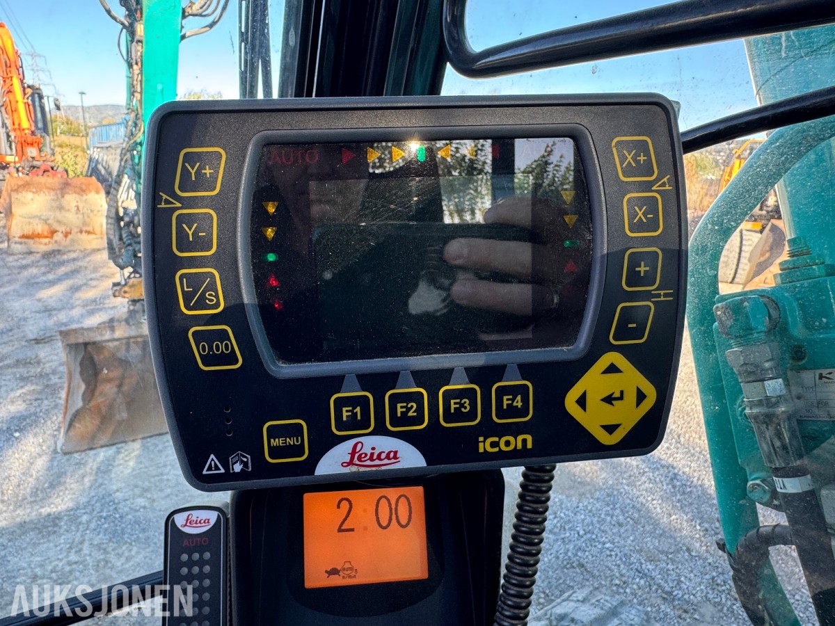 2014 Kobelco SK75SR-3E Gravemaskin, Leica maskinstyring, tiltrotator og skuff