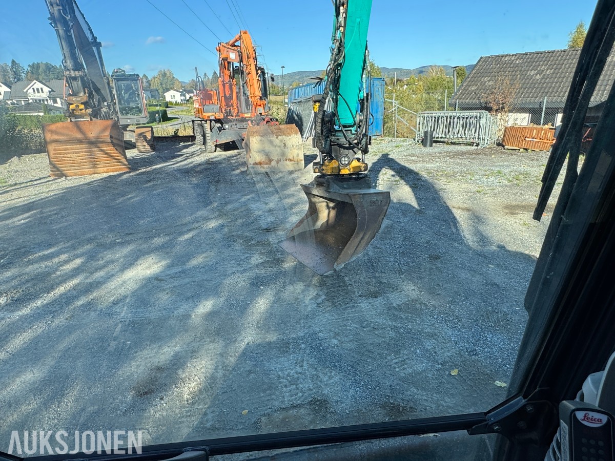 2014 Kobelco SK75SR-3E Gravemaskin, Leica maskinstyring, tiltrotator og skuff
