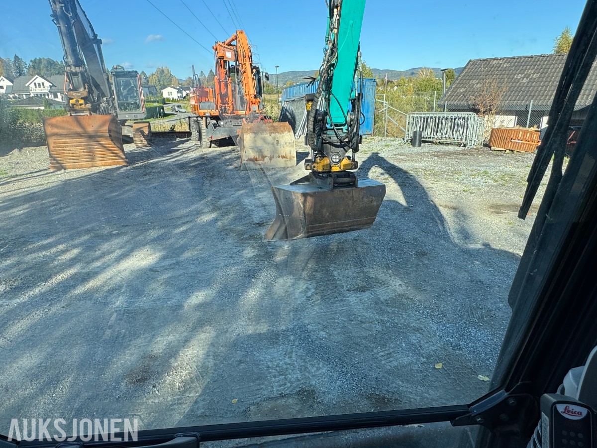 2014 Kobelco SK75SR-3E Gravemaskin, Leica maskinstyring, tiltrotator og skuff