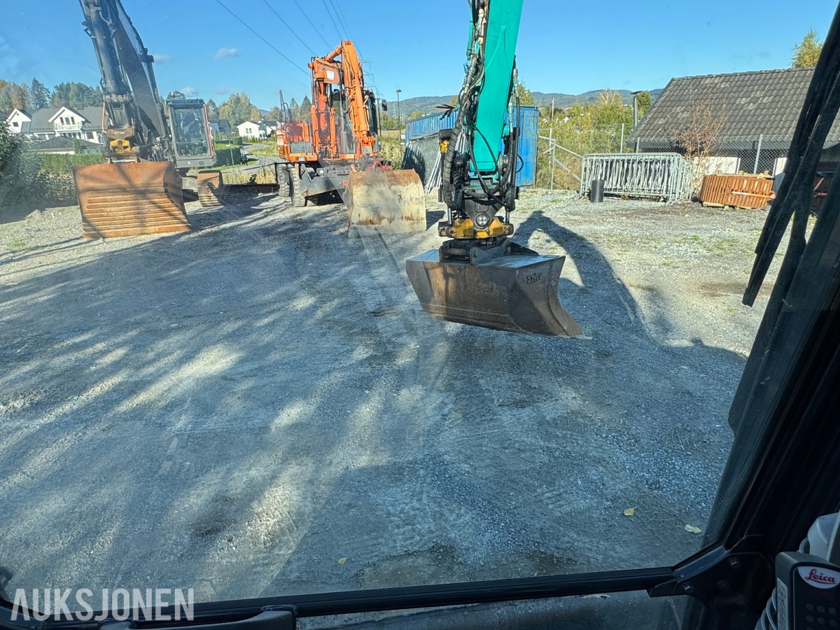 2014 Kobelco SK75SR-3E Gravemaskin, Leica maskinstyring, tiltrotator og skuff