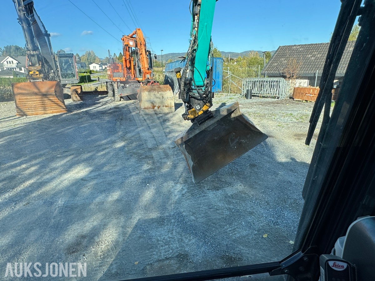 2014 Kobelco SK75SR-3E Gravemaskin, Leica maskinstyring, tiltrotator og skuff